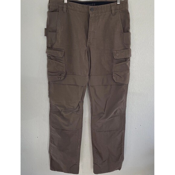 Carhartt Rugged Flex Steel Cargo Pant 38 X 34 Brown Ripstop Knee Pad Pocket Euc - Picture 1 of 6